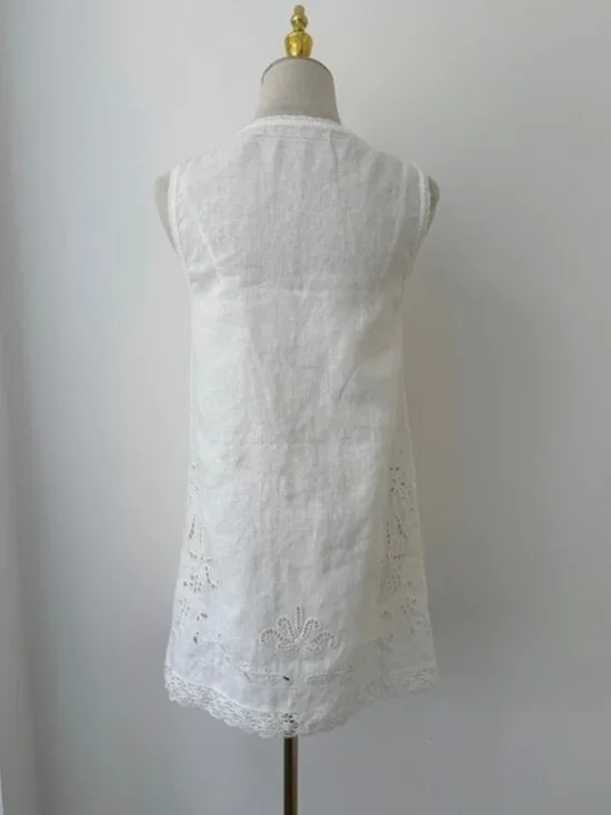 DOEN lucina embroidered linen mini dress - Picture 8 of 14